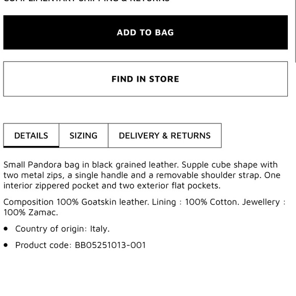 SOLD ELSEWHERE Givenchy Pandora Black *authentic* - Picture 5 of 9